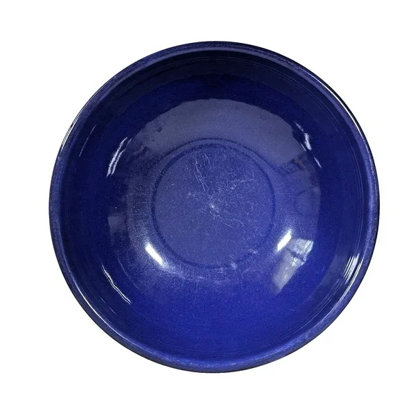 Vintage SAFE OVEN Stoneware Mixing Bowl Crock Cobalt Blue 9‎ inch - Picture 5 of 7